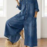 Felicita - Tuta in denim di cotone