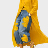 Daniela - Abito in lino e completo in denim a fiori