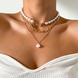 Collana di perle vintage a più fili