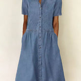 Carolina - Abito in denim a maniche corte
