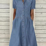 Carolina - Abito in denim a maniche corte
