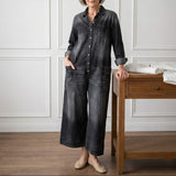 Felicita - Tuta in denim di cotone